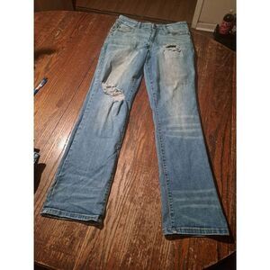 Rue21 Relaxed Fit Distressed Denim Blue Jeans 30/32 Cotton Blend Casual Pants